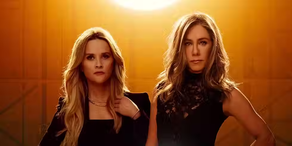 Jennifer Aniston and Reese Witherspoon in The Morning Show—women reclaiming narrative power.