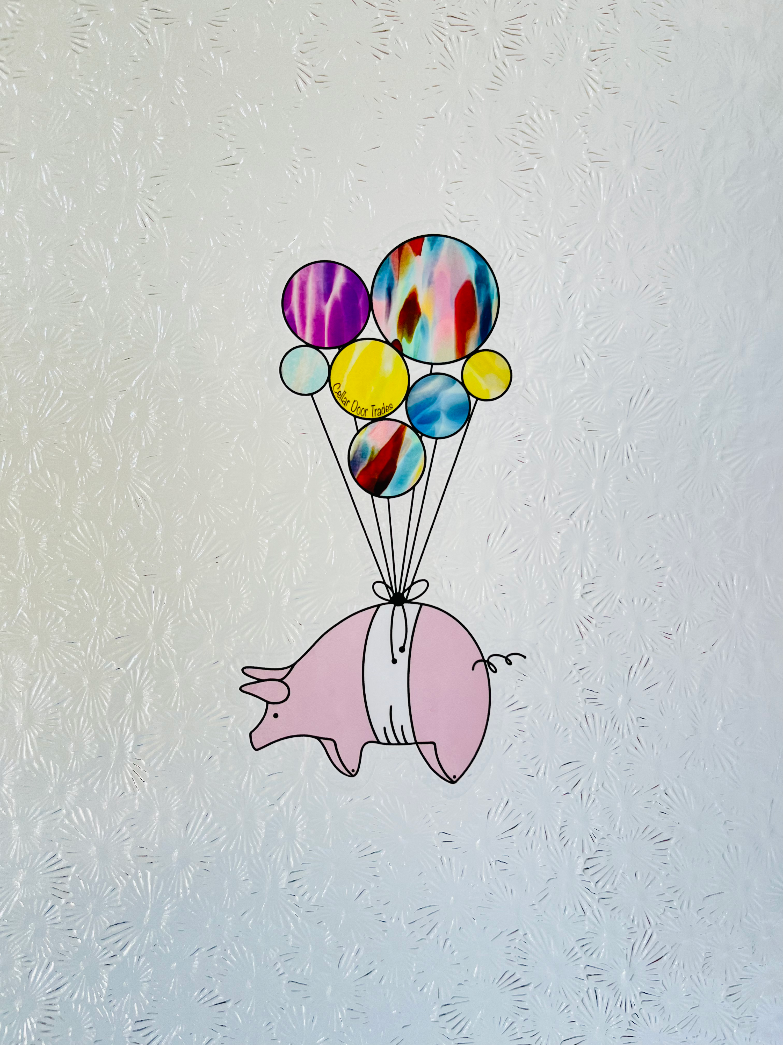 When Pigs Fly . . . Sticker (clear) 6"