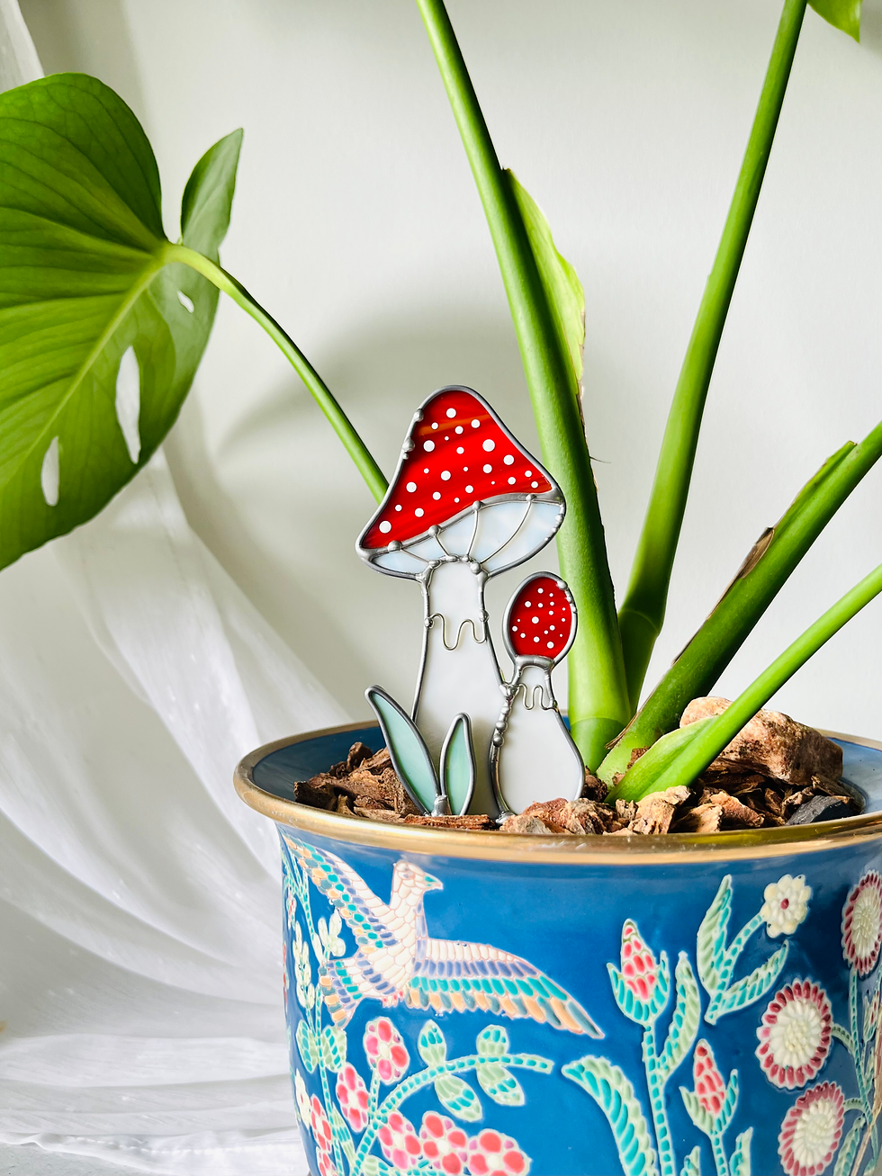 Amanita Planter Stakes