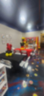 Party Decorations Setup for inside of Memphis Indoor Playground