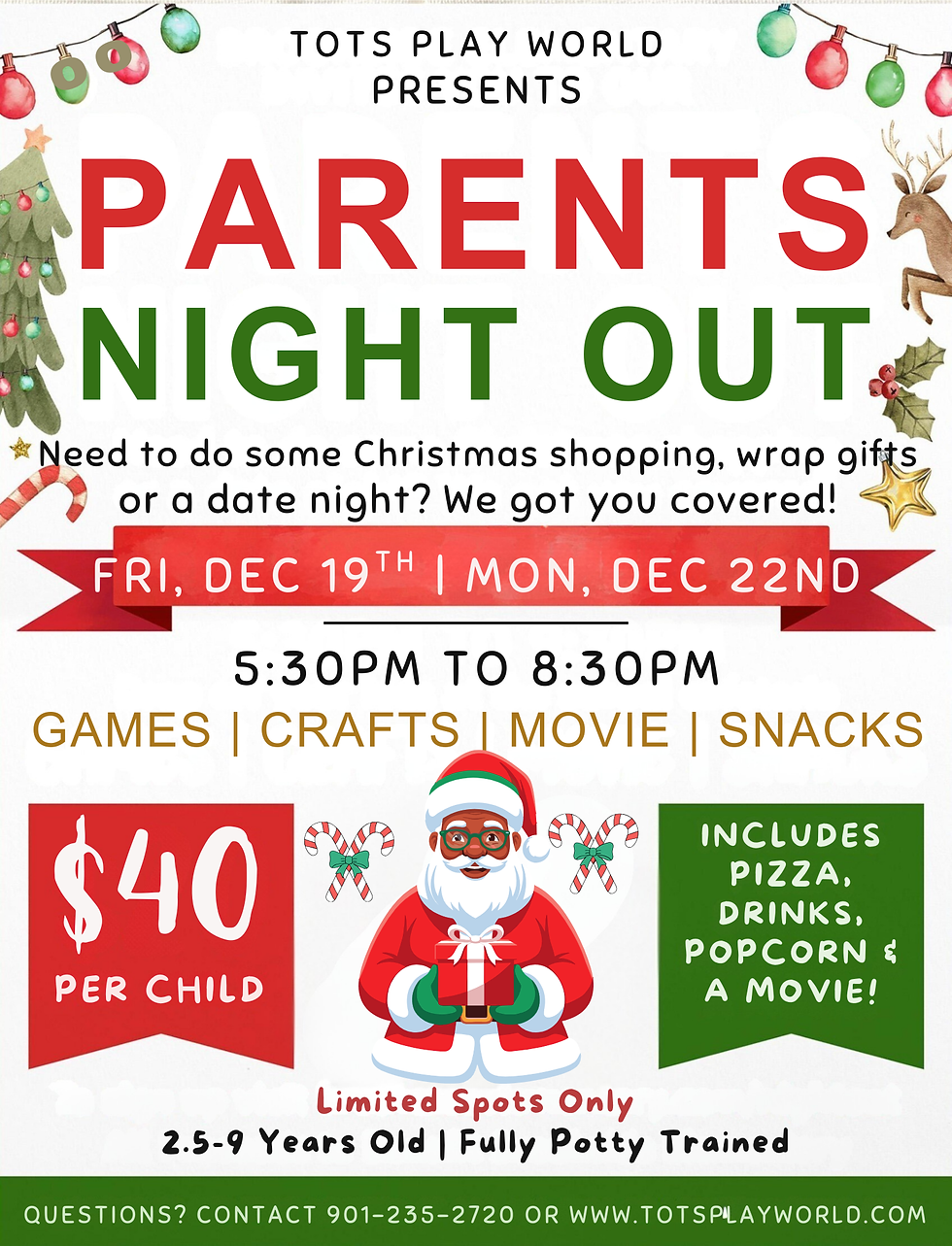 Parents Night Out – Holiday Drop-Off