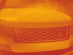 Range Rover getting a car wash