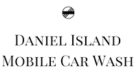 Logo of The Daniel Island Mobile Car Wash, featuring a stylized water and car graphic to represent mobile car cleaning servic