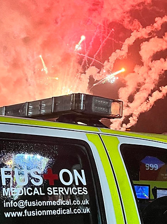 medical cover for fire works show