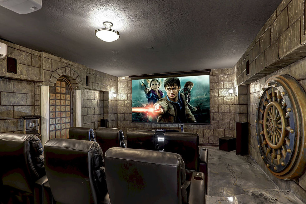 Harry Potter movie theater in Florida vacation home.