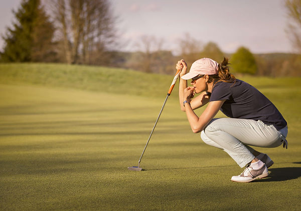 woman on golf course