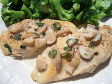 Chicken with Mushroom Cream Sauce