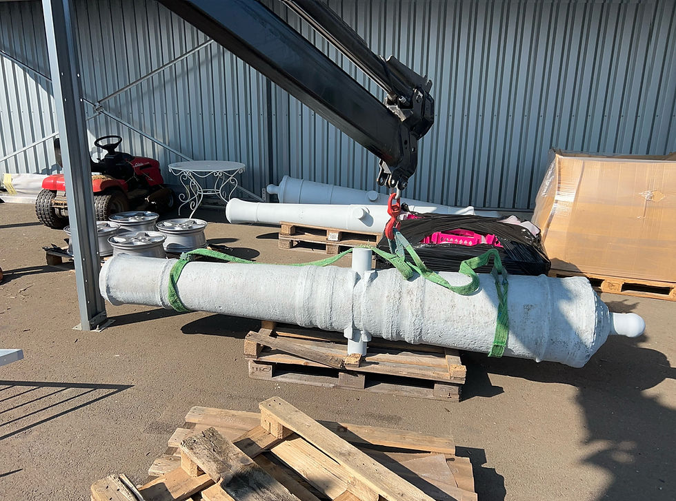 Le sablage des canons réalisés par Rance sablage