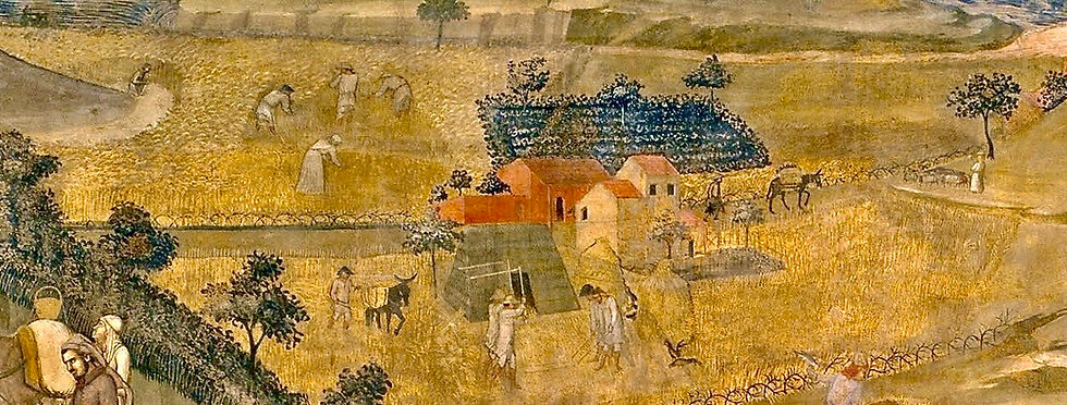 Ambrogio Lorenzetti - Les Effets du bon gouvernement à la campagne - ©wikipédia