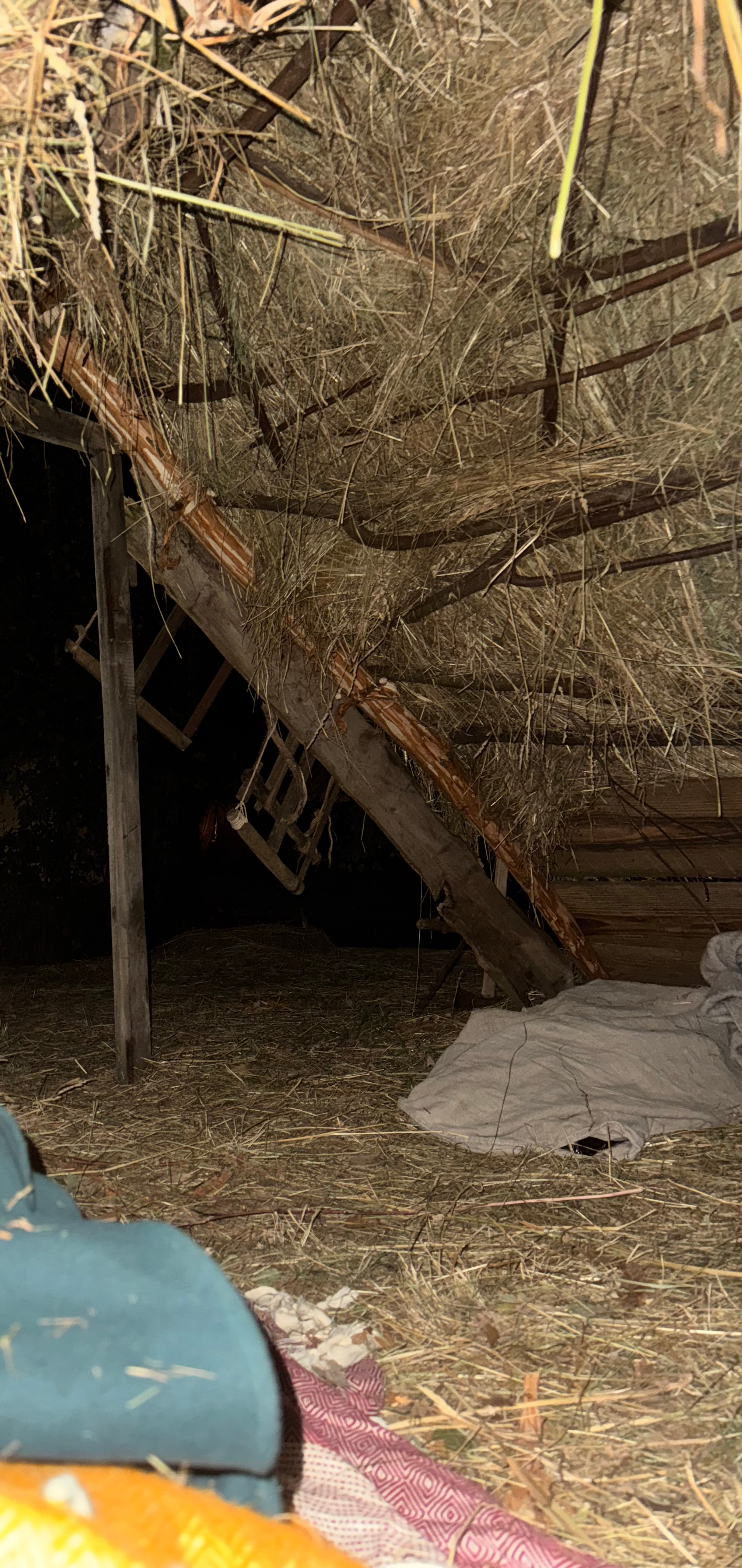 La structure depuis le lit du soldat