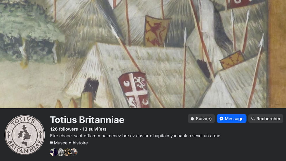 Page facebook de Totius Britanniae