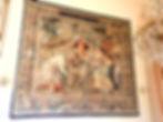 La tapisserie "L'arrivée d'Énée à Carthage" dans la salle municipale du château des Matignon (actuellement l'hôtel de ville de Thorigny)