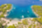 Beautiful bay on the Greek island of Spetses