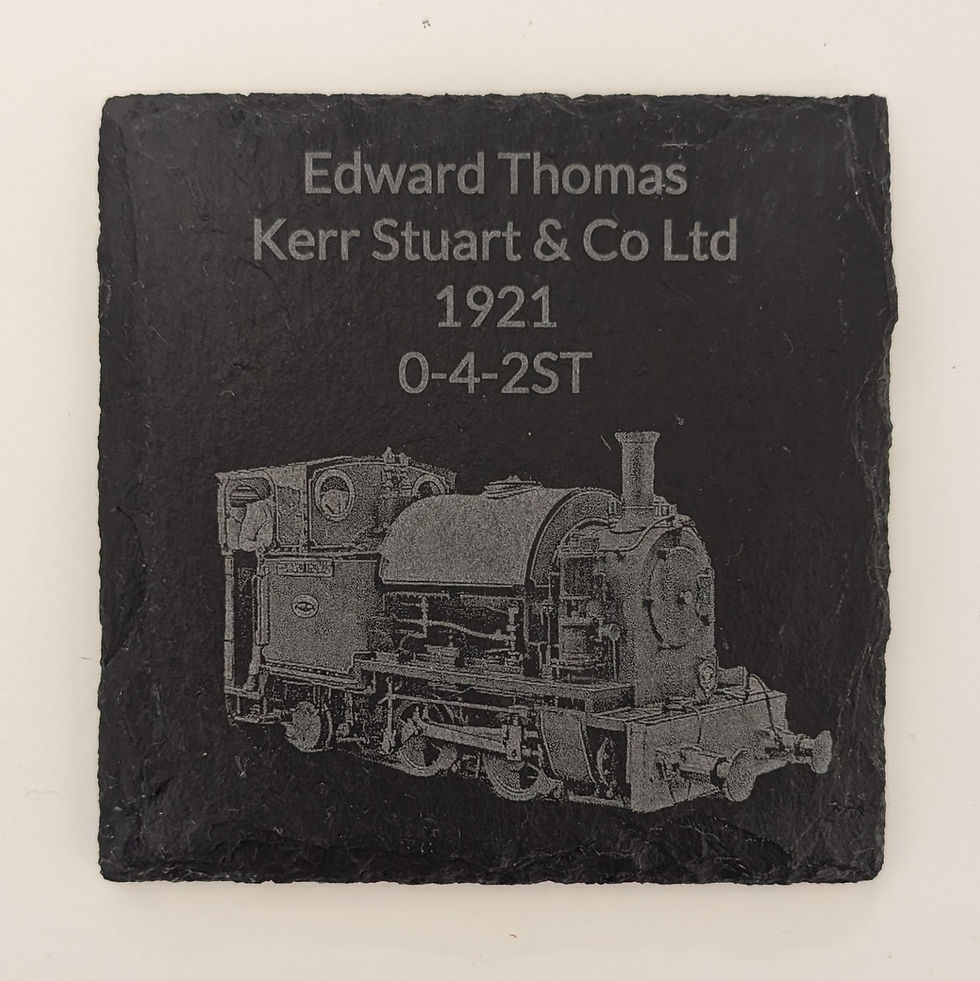 Thumbnail: Engraved slate coaster set of 4 - mix n match