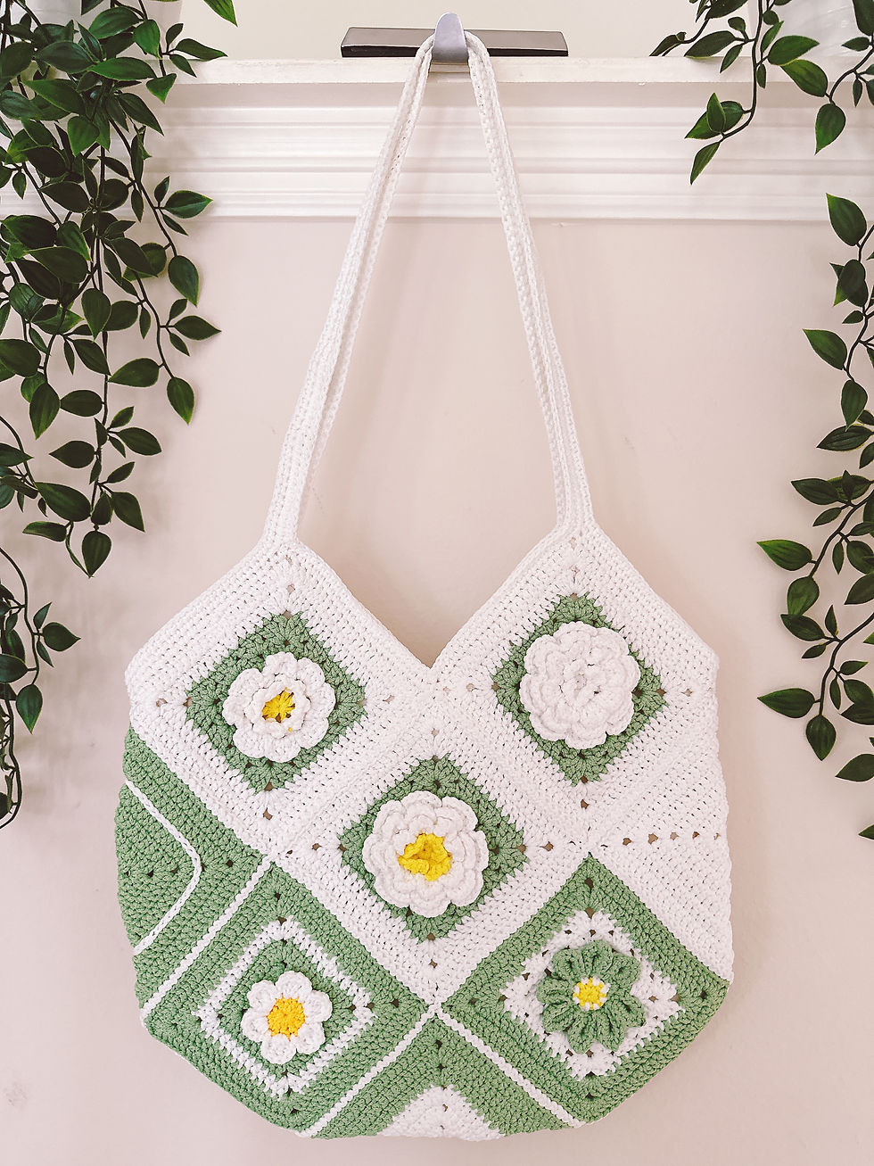 Thumbnail: Handmade Crochet Designed Flower Bag Purse | Granny Square | Gift for Her, Mom
