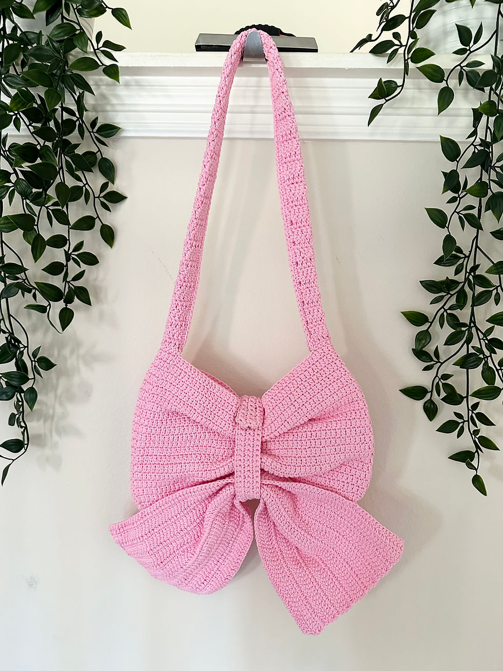 Thumbnail: Handmade Crochet Bow Bag Shoulder Purse | Big Giant Bow