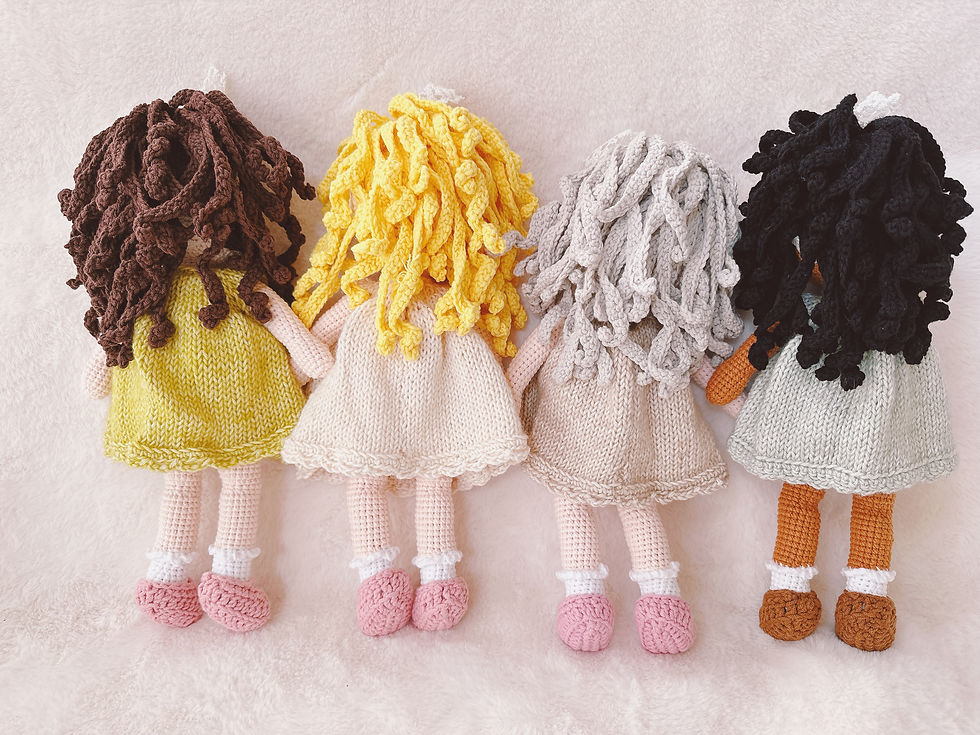 Thumbnail: Handmade Crochet Doll Knit Dress, Big Hug Size | Birthday, Christmas, Valentine