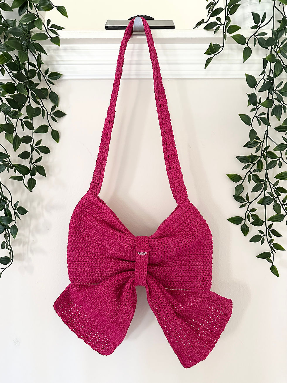 Thumbnail: Handmade Crochet Bow Bag Shoulder Purse | Big Giant Bow