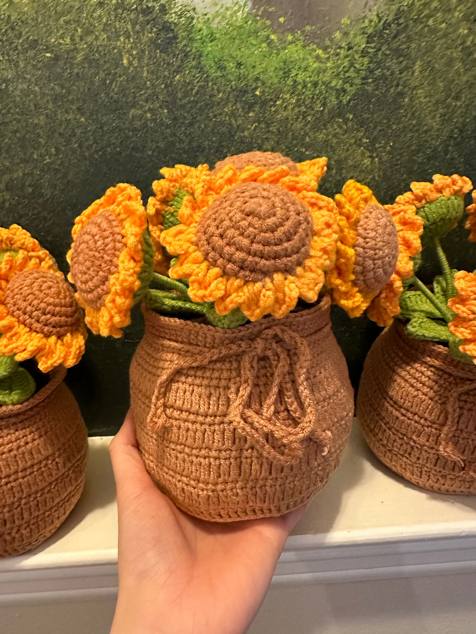 Thumbnail: Handmade Crochet Big Flower Pot | Strawberry, Sunflower, Mini Rose