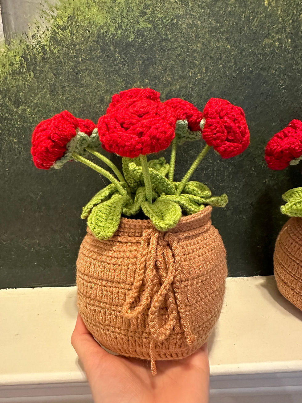 Thumbnail: Handmade Crochet Big Flower Pot | Strawberry, Sunflower, Mini Rose