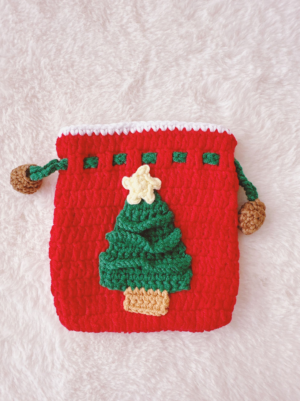 Thumbnail: Handmade Crochet Drawstring Coin Pouch Purse | Coin Pouch Gift
