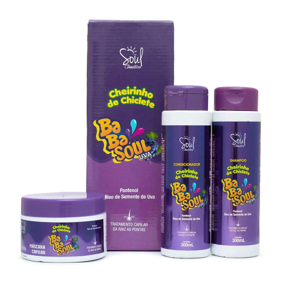 Miniatura: Shampoo Kit + Conditioner + Hair Mask Babasoul Uva Soul Cosmetics