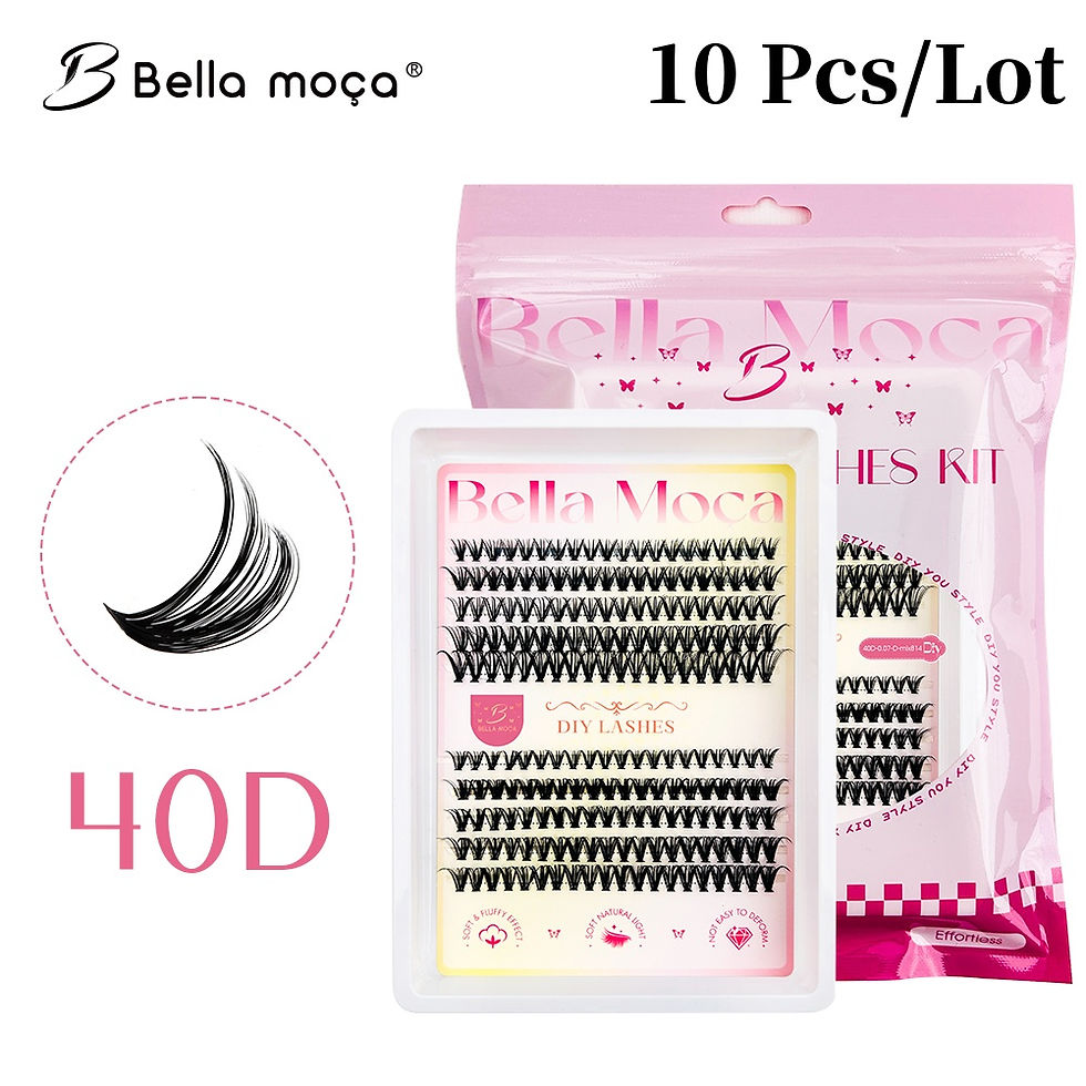 Miniatura: Bella Moça 10pcs DIY Cluster Lashes Natural Wispy Soft Synthetic Fiber False Ey