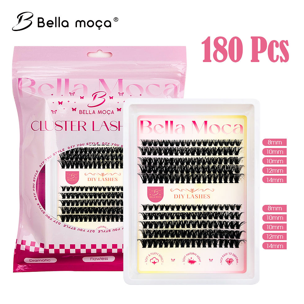Miniatura: Bella Moça 10pcs DIY Cluster Lashes Natural Wispy Soft Synthetic Fiber False Ey