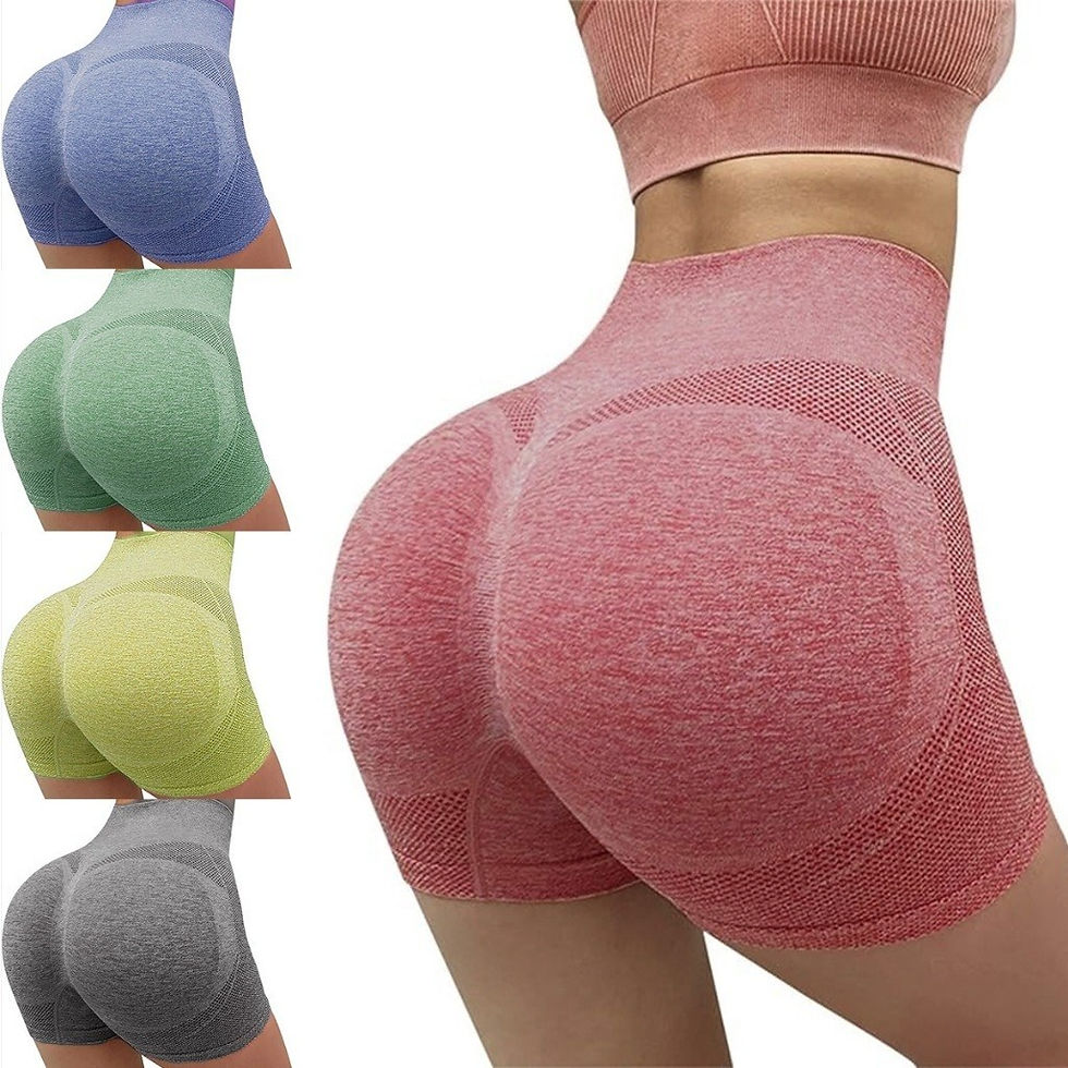 Miniatura: Women's Yoga Shorts High Waist Elastic Breathable and Quick Dry Fabric For Acade