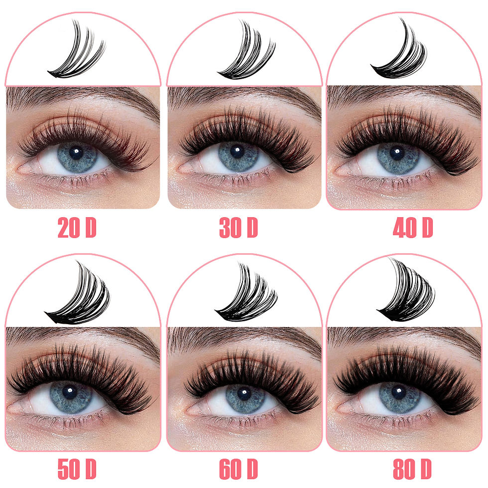 Miniatura: Bella Moça 10pcs DIY Cluster Lashes Natural Wispy Soft Synthetic Fiber False Ey