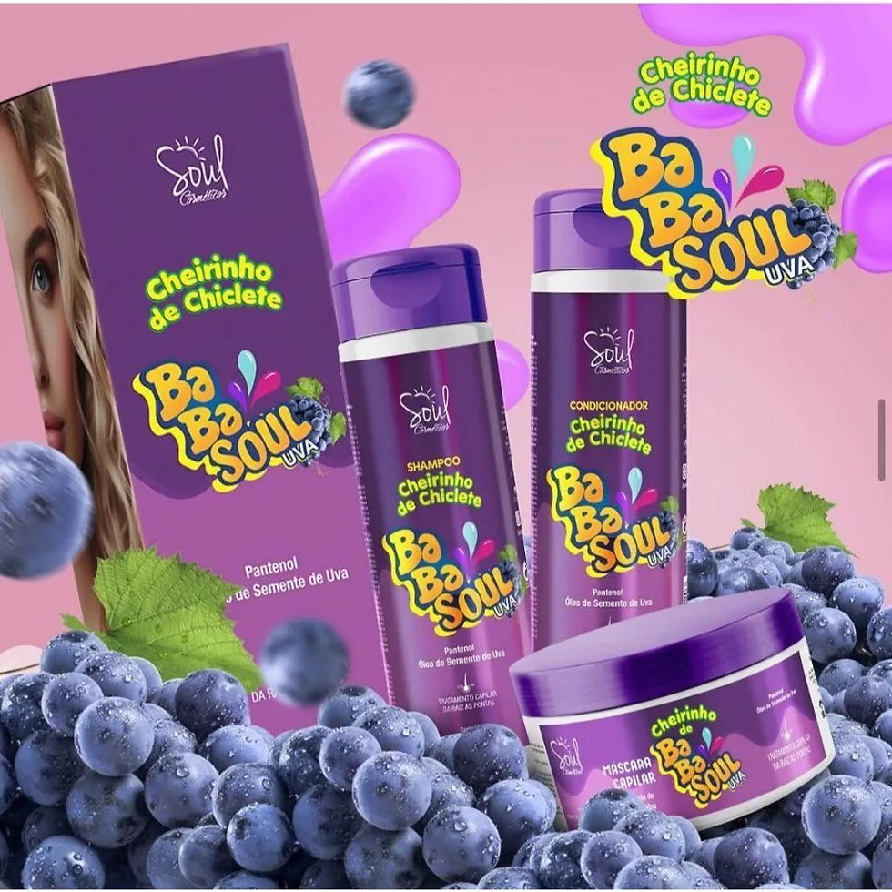 Miniatura: Shampoo Kit + Conditioner + Hair Mask Babasoul Uva Soul Cosmetics