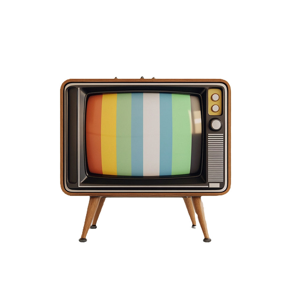 Fernseher mit buntem Störsignal