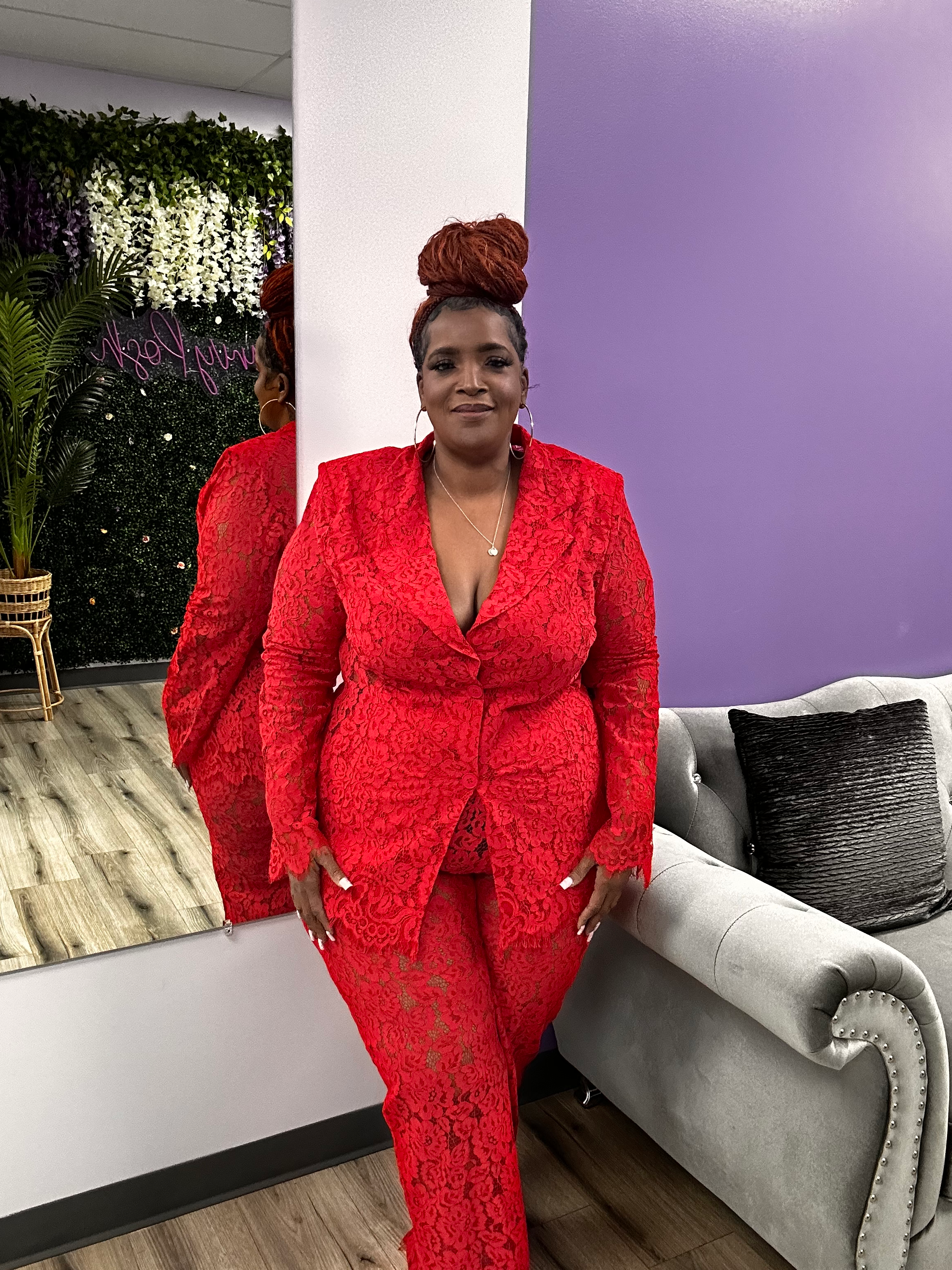 Heart Of A Woman Lace Pant Set