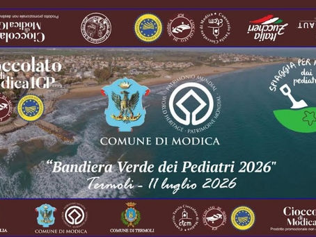 Celebrazione della Bandiera VerdeDonato ai bambini di “un Mondo a Colori” e Centro “San Damiano” il Cioccolato di Modica IGP