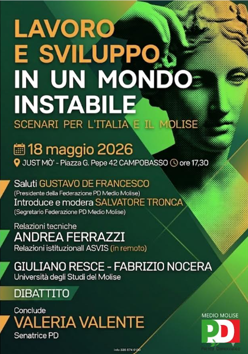 "Lavoro e sviluppo in un mondo instabile: scenari per l’Italia e il Molise",