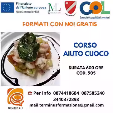 Corso Aiuto Cuoco gratuito -programma Gol Regione Molise