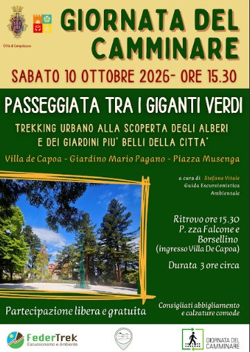 Giornata Nazionale del Camminare: due appuntamenti a Campobasso