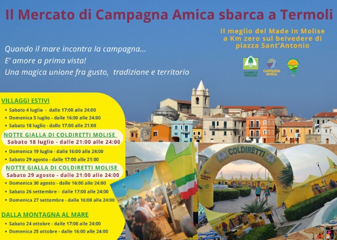 Coldiretti Molise lancia la stagione dei villaggi estivi a Termoli, in programma 12 eventi