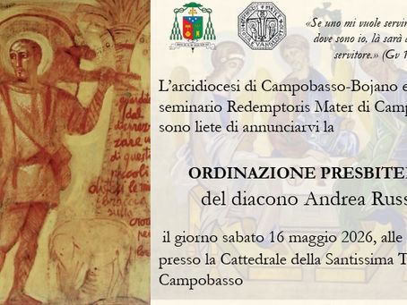 "Un dono per la chiesa": l'ordinazione presbiteriale di Andrea Russo a Campobasso