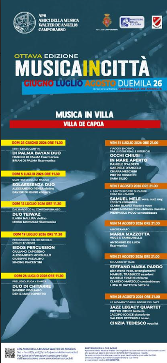Musica in Villa/ A Villa De Capoa concerti con giovani talenti, musica strumentale e grandi voci della scena nazionale e internazionale