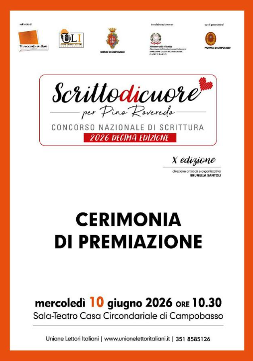 Nel carcere di Campobasso la cerimonia di premiazione della nona edizione di Scrittodicuore