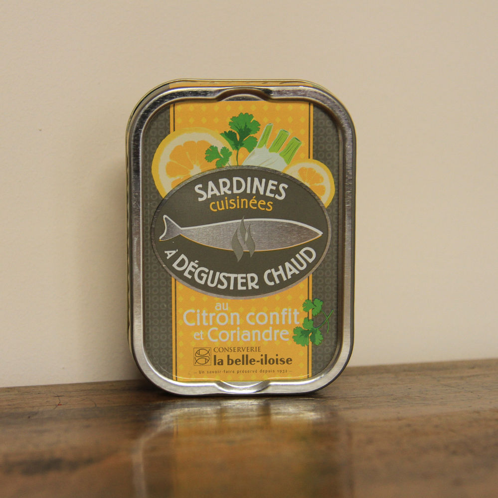 Sardines au citron confit et coriandre