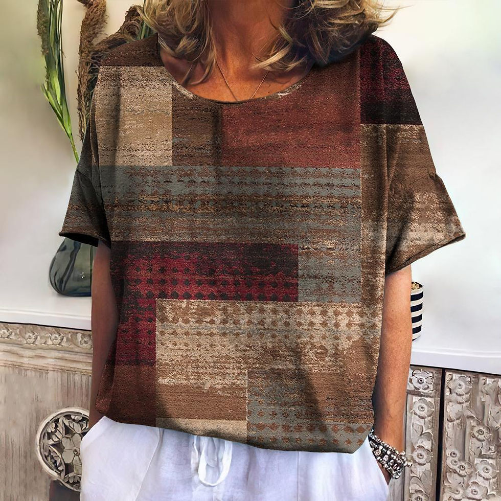 Thumbnail: Summer Plaid T Shirt For Women 