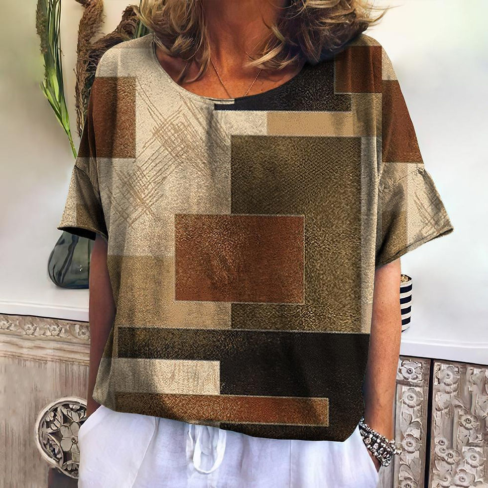 Thumbnail: Summer Plaid T Shirt For Women 