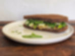 Caramelized fennel parmesan melt with apples and arugula on a white plate.