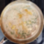 Sage brown butter in a pan.