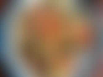 Roasted carrots, cauliflower, and brussels sprouts drizzled with tahini sauce.