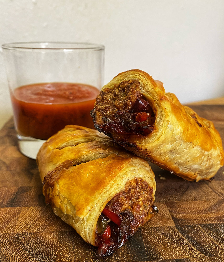 Italian Sausage Rolls with Marinara Dipping Sauce