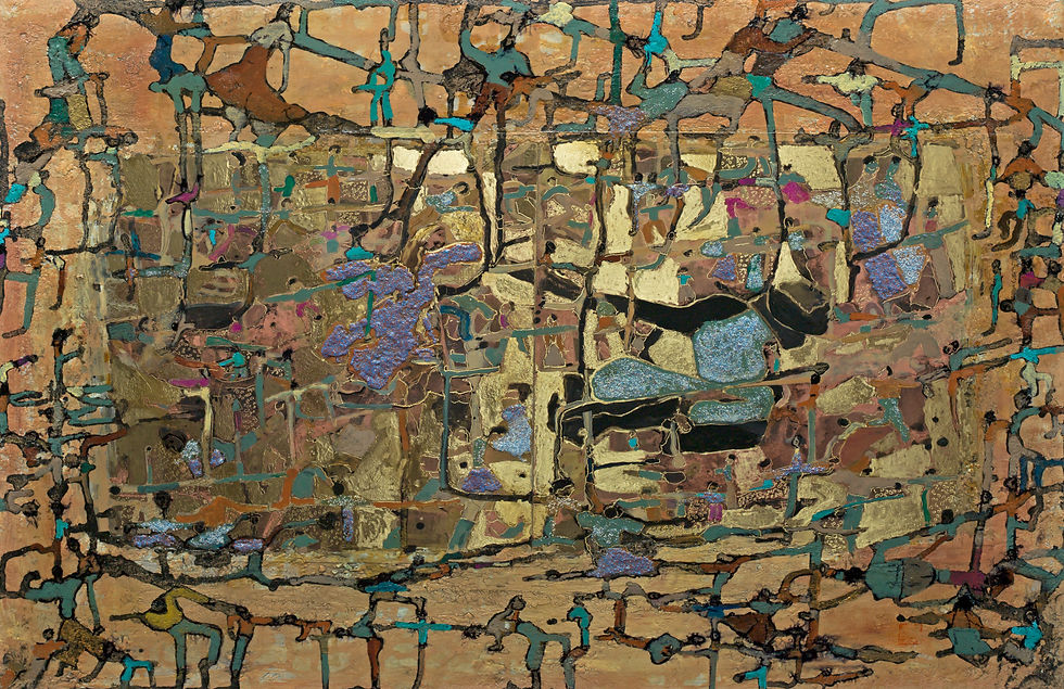 113. ADAGP. Nature & I. 91.0 x 65,2 cm. Mixed media on brass. 2019