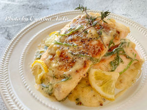 檸檬奶油香草燴三文魚